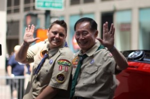 These scouts are not intimidated by the Boob Badge requirements.